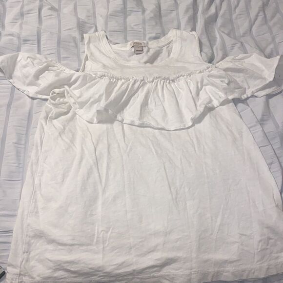 ✨2xHP✨J.Crew Cold Should White Tank✨ - Picture 2 of 5